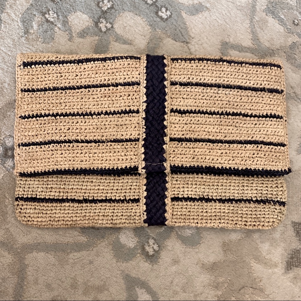 New Tommy Bahama Raffia Whitney Clutch